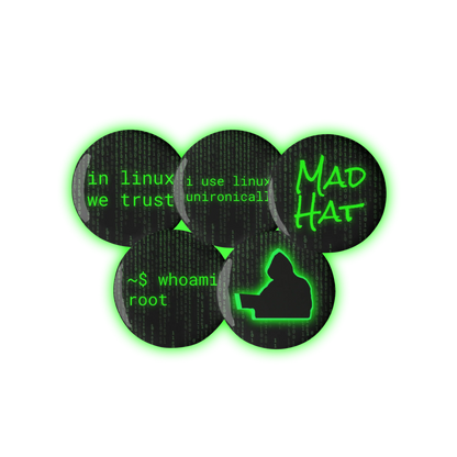 Mad Hat "Status Indicators" Pin Set
