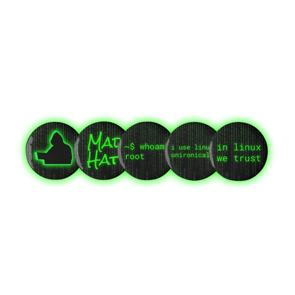 Mad Hat "Status Indicators" Pin Set